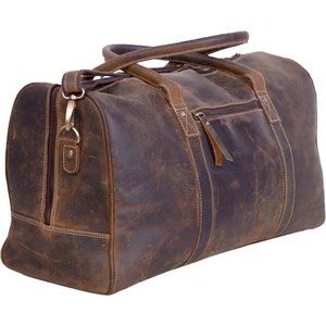 Genuine Leather Duffel | Travel Overnight Weekend Leather Bag Gym Duffel for Men